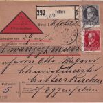 Bayern - 10+25 Pfg. Ludwig Nachnahme-Paketkarte Triftern - Mitterskirchen 1916