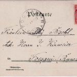 Bayern - 10 Pfg. Wappen Pfingstkarte n. RUMÄNIEN Vilshofen - Focsani 1899