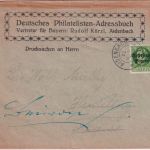 Bayern - 5 Pfg. Ludwig/Volksstaat Drucksache (Absender !) Aidenbach 1919