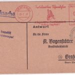 All.Bes. - Grafenau 1948 6 Pfg. AFS Drucksache/Antwortkarte v. Döbra