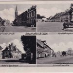 Bayern - Osterhofen bay. Ostmark sw-Mehrbild-AK (AH-Straße etc.) gelaufen 1944