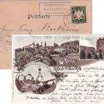 Bayern - Posthilfstelle Kollnburg T. Viechtach Ra3 Mehrbild-Farblitho 1899