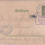Bayern - Posthilfstelle Kollnburg T. Viechtach Ra3 Mehrbild-Farblitho 1900