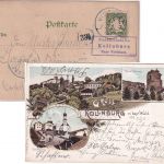 Bayern - Posthilfstelle Kollnburg T. Viechtach Ra3 Mehrbild-Farblitho 1900