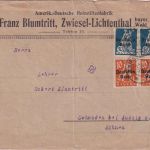 DR-Infla - 2x30+2x10 Pfg. By-Abschied/DR Brief n. TSCHECHEN Zwiesel 24.6.20