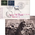 BRD - Regen 1961 SST EM Eisstockschießen Luftpostkarte (Erstflug) n. MEXIKO