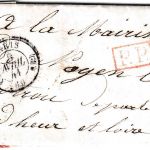 Frankreich - Paris 1841 Mini-Francobriefchen (85x55mm) n. Nogent-le-Rotrou