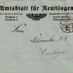 DR-Infla - 20 Mrd. Korbdeckel illustr. Firmenbrief Reutlingen Esslingen 23.11.23