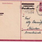 DR - 6/15 Pfg. Ganzsache Hindenburg/Überdruck Stuttgart - München 8.10.43 Text !