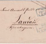 DR/Bayern - 1 Gr Ganzsache/Brief blauer Ra3 Berlin Post-Exp. 3 - Landau/Pf. 1868