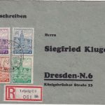 SBZ/West-Sachsen - Leipziger Messe 1946 Satzbrief/Einschreiben SST Leipzig