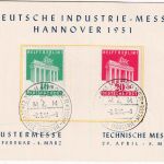 Bizone - 10+20 Pfg. Helft Berlin Sonderkarte/SST Industriemesse Hannover 1951