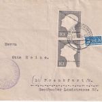 BRD - 2x10 Pfg. Kriegsgefangene Brief/Nachbarortsverkehr Offenbach - FFM 1953