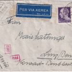 Italien - 1 L. Engel ua. Luftpost-Zensurbrief Florenz - Linz 9.2.43 Doppelzensur