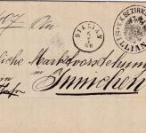 Österreich - Sillian 6/5 1886 portofreie Dienstsache n. Innichen - mit Inhalt