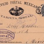 Mexiko - 5 C. Ganzsache Queretaro - Mexico City 1887