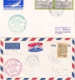 BRD/Island - Icelandair Erstflug Reykjavik-FFM + retour 2 Luftpostbriefe 19.6.71