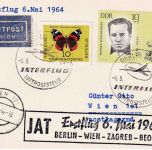 DDR - JAT Airways Firstflight Berlin/Ost - Belgrad Etappe Wien 6.5.64