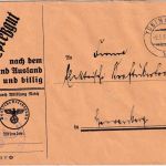 DR - Tübingen 1938 Frei d. Ablösung (Reichsbahn) Dienstbrief n. Herrenberg