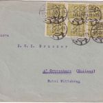 DR-Infla - 6x500 Mio. Korbdeckel Brief n. HOLLAND Jena - s'Gravenhage 6.11.23