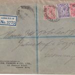 England - 3+1+1/2 P. George V. Perfin "HPCLd" Einschreibebrief London 1931