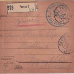 Bayern - Passau 1916 Feldpostpaketkarte "Zivilkleider" n. Hirschhorn
