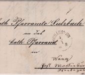 Bayern - Neuhaus a/Inn 4/1 (1876) Dienstbrief (Geburtsanzeige) n. Wasserburg