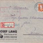 DR - Jandelsbrunn 1930 Einschreibebrief n. Passau - Aushilfs-R-Zettel