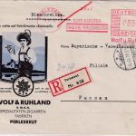 Bayern - Perlesreut 1932 55 Pfg. AFS "Wolf & Ruhland" illustr. Einschreibebrief