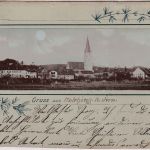 Bayern - Malching Passepartoutkarte m. sw-Foto/Ortsansicht gelaufen 1898