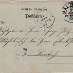 Bayern - Malching Passepartoutkarte m. sw-Foto/Ortsansicht gelaufen 1898