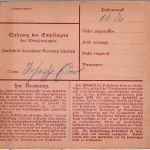 Bayern - Regensburg 1916 unfreies Nachnahmepaket Regensburg - 35 Pfg. Nachporto