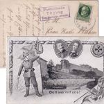 Bayern - Töging T. Dietfurt a, Altmpühl Posthilfstellen-Ra3 (Typ II) Karte 1914