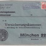 DR - Schwend Sulzbach Opf. Land Landpost-Ra2 Brief n. München 1933