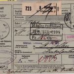 DR - Nürnberg 15 1925 Gebühr bezahlt Paketkarte (Selbstbucher) i.d. SCHWEIZ