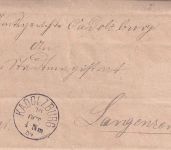 Bayern - 2x10+20 Pfg. Wappen Einschreibebrief/Wendebrief Kadolzburg 27. OCT 1884