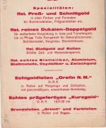 DR - Fürth 1941 15 Pfg. AFS "Kurz Blattgoldfabrik" Karte n. BELGIEN - OKW-Zensur