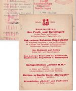 DR - Fürth 1941 15 Pfg. AFS "Kurz Blattgoldfabrik" Karte n. BELGIEN - OKW-Zensur