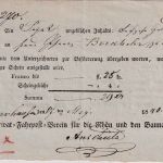 Bayern - Ermershausen/Baunachgrund 1840 Fahrpost-Aufgabeschein f. Paket n. Aalen