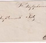 Bayern - 1 Kr. Wappen geschn. Ortsbriefchen OPA Landshut 4. FEB 187?