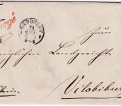 Bayern - 7 Kr Wappen geschn. Chargebrief OPA Landshut 21. JUN 1871 n. Vilsbiburg