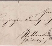 Bayern - 7 Kr Wappen geschn. b-Farbe Brief oMR 269 Landshut 18. NOV 1868