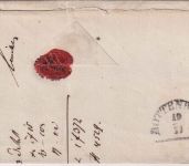 Bayern - 7 Kr Wappen geschn. b-Farbe Brief oMR 269 Landshut 18. NOV 1868