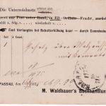 Bayern - 1 Kr Wappen gez. Wz.2 c-Farbe !! Bücher-Bestellzettel HKS Passau 1875
