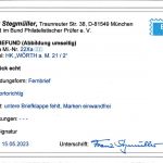 Bayern - 1 Kr Wappen gez. 3er-Streifen Brief HKS Wörth a.M. 21/2 - Gimmeldingen