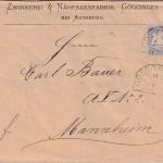 Bayern - 7 Kr. Wappen gez. Brief (2. Gew.stufe) HKS Goeggingen 11/9 (1874)