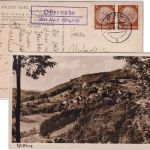 DR - Osternohe ü. Lauf (Pegnitz) Landpost-Ra2 karte n. München 27.5.38