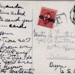 Bayern - 5 Pfg. Wappen Karte n. USA Nürnberg - Portland 1910 2 C. Nachporto