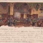 Bayern - 2x5 Pfg. Wappen Karte (AK Hofbräuhaus) n. INDIEN München - Bombay 1901