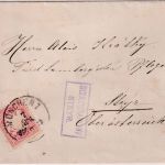 Bayern - 10 Pfg. Wappen Wz2 Erstauflage ! Brief n. ÖSTERREICH München 7.4.(1876)